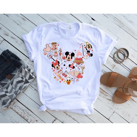 Valentines Day Mickey T-Shirt Size XL - Picture 1 of 1